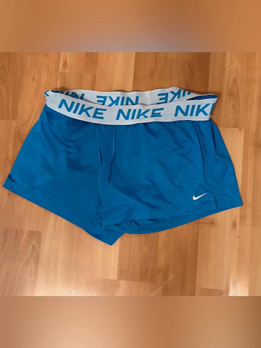 Nike Blue Logo Waistband Dri-Fit Athletic Short Size L
